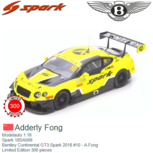 Modelauto 1:18 | Spark 18SA008 | Bentley Continental GT3 Spark 2016 #10 - A.Fong Modelauto 1:18 | Spark 18SA008 | Bentley Continental GT3 Spark 2016 #10 - A.Fong
