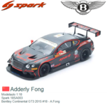 Modelauto 1:18 | Spark 18SA003 | Bentley Continental GT3 2015 #18 - A.Fong Modelauto 1:18 | Spark 18SA003 | Bentley Continental GT3 2015 #18 - A.Fong