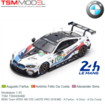 Modelauto 1:43 | TSM TSM430488 | BMW Team MTEK M8 GTE LMGTE-PRO 2018 #82 - A.Farfus - A.Sims - A.Da Costa Modelauto 1:43 | TSM TSM430488 | BMW Team MTEK M8 GTE LMGTE-PRO 2018 #82 - A.Farfus - A.Sims - A.Da Costa
