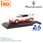 Modelauto 1:43 | IXO-Models GTM015 | Maserati Trofeo Presentation Car 2003 Modelauto 1:43 | IXO-Models GTM015 | Maserati Trofeo Presentation Car 2003