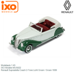 Modelauto 1:43 | IXO-Models MUS022 | Renault Suprastella Coach 2-Tone Licht Groen / Groen 1939 Modelauto 1:43 | IXO-Models MUS022 | Renault Suprastella Coach 2-Tone Licht Groen / Groen 1939