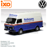 Modelauto 1:43 | IXO-Models RAC285X | Volkswagen LT | Rothmans Porsche 1985 Modelauto 1:43 | IXO-Models RAC285X | Volkswagen LT | Rothmans Porsche 1985