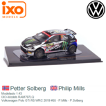 Modelauto 1:43 | IXO-Models RAM797LQ | Volkswagen Polo GTi R5 WRC 2019 #55 - P.Mills - P.Solberg Modelauto 1:43 | IXO-Models RAM797LQ | Volkswagen Polo GTi R5 WRC 2019 #55 - P.Mills - P.Solberg
