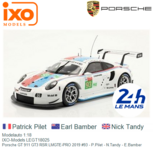 Modelauto 1:18 | IXO-Models LEGT18025 | Porsche GT 911 GT3 RSR LMGTE-PRO 2019 #93 - P.Pilet - N.Tandy - E.Bamber Modelauto 1:18 | IXO-Models LEGT18025 | Porsche GT 911 GT3 RSR LMGTE-PRO 2019 #93 - P.Pilet - N.Tandy - E.Bamber