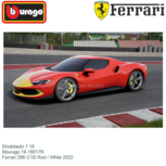 Modelauto 1:18 | Bburago 18-16017R | Ferrari 296 GTB Red / White 2022 Modelauto 1:18 | Bburago 18-16017R | Ferrari 296 GTB Red / White 2022