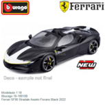 Modelauto 1:18 | Bburago 18-16910B | Ferrari SF90 Stradale Asseto Fiorano Black 2022 Modelauto 1:18 | Bburago 18-16910B | Ferrari SF90 Stradale Asseto Fiorano Black 2022