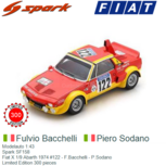 Modelauto 1:43 | Spark SF158 | Fiat X 1/9 Abarth 1974 #122 - F.Bacchelli - P.Sodano Modelauto 1:43 | Spark SF158 | Fiat X 1/9 Abarth 1974 #122 - F.Bacchelli - P.Sodano
