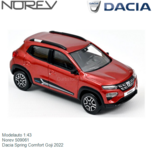 Modelauto 1:43 | Norev 509061 | Dacia Spring Comfort Goji 2022 Modelauto 1:43 | Norev 509061 | Dacia Spring Comfort Goji 2022