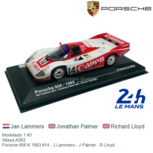 Modelauto 1:43 | Altaya A083 | Porsche 956 K 1983 #14 - J.Lammers - J.Palmer - R.Lloyd Modelauto 1:43 | Altaya A083 | Porsche 956 K 1983 #14 - J.Lammers - J.Palmer - R.Lloyd