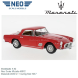 Modelauto 1:43 | Neo Scale Models 45912 | Maserati 3500 GT Touring Red 1957 Modelauto 1:43 | Neo Scale Models 45912 | Maserati 3500 GT Touring Red 1957