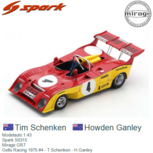Modelauto 1:43 | Spark S0315 | Mirage GR7 | Gello Racing 1975 #4 - T.Schenken - H.Ganley Modelauto 1:43 | Spark S0315 | Mirage GR7 | Gello Racing 1975 #4 - T.Schenken - H.Ganley