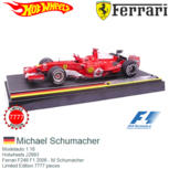 Modelauto 1:18 | Hotwheels J2993 | Ferrari F248 F1 2006 - M.Schumacher Modelauto 1:18 | Hotwheels J2993 | Ferrari F248 F1 2006 - M.Schumacher