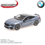 Modelauto 1:18 | Minichamps 110029024 | BMW M8 Coupé Blauw Metallic 2020 Modelauto 1:18 | Minichamps 110029024 | BMW M8 Coupé Blauw Metallic 2020