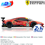 Modelauto 1:18 | BBR Models P18213A | Ferrari 488 GTE LMGTE | AF Corse 2021 #51 - C.Ledogar - J.Calado - A.Pier Guidi Modelauto 1:18 | BBR Models P18213A | Ferrari 488 GTE LMGTE | AF Corse 2021 #51 - C.Ledogar - J.Calado - A.Pier Guidi
