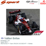 Modelauto 1:43 | Spark S8517 | Alfa Romeo F1 Team ORLEN C42 2022 #77 - V.Bottas Modelauto 1:43 | Spark S8517 | Alfa Romeo F1 Team ORLEN C42 2022 #77 - V.Bottas