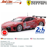 Modelauto 1:43 | Red Line Models RL007 | Ferrari F360 Modena | RISI 2003 #94 - R.Kelleners - A.Lazzaro - T.Borcheller Modelauto 1:43 | Red Line Models RL007 | Ferrari F360 Modena | RISI 2003 #94 - R.Kelleners - A.Lazzaro - T.Borcheller