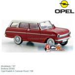 Modelauto 1:87 | Brekina 20355 | Opel Kadett A Caravan Rood / Wit Modelauto 1:87 | Brekina 20355 | Opel Kadett A Caravan Rood / Wit