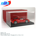 Vitrine 1:18 | BBR Models VET18 | Vitrine Leather Base / Plexiglas 32.3 x 16,8 x 13.5 Vitrine 1:18 | BBR Models VET18 | Vitrine Leather Base / Plexiglas 32.3 x 16,8 x 13.5