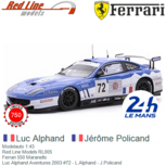 Modelauto 1:43 | Red Line Models RL005 | Ferrari 550 Maranello | Luc Alphand Aventures 2003 #72 - L.Alphand - J.Policand Modelauto 1:43 | Red Line Models RL005 | Ferrari 550 Maranello | Luc Alphand Aventures 2003 #72 - L.Alphand - J.Policand