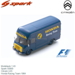 Modelauto 1:43 | Spark S5950 | Citroën U23 | Honda Racing Team 1964 Modelauto 1:43 | Spark S5950 | Citroën U23 | Honda Racing Team 1964