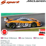 Modelauto 1:18 | Spark 18SB027 | McLaren 720S GT3 | Optimum Motorsport 2020 - O.Wilkinson - J.Osborne - R.Bell Modelauto 1:18 | Spark 18SB027 | McLaren 720S GT3 | Optimum Motorsport 2020 - O.Wilkinson - J.Osborne - R.Bell