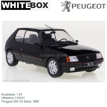 Modelauto 1:24 | Whitebox 124161 | Peugeot 205 Gti Black 1988 Modelauto 1:24 | Whitebox 124161 | Peugeot 205 Gti Black 1988