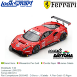 Modelauto 1:43 | Looksmart LSRC075 | Ferrari 488 GT3 | Risi Competizione 2020 #62 - D.Serra - J.Calado - A.Pier Guidi - D.Rigon Modelauto 1:43 | Looksmart LSRC075 | Ferrari 488 GT3 | Risi Competizione 2020 #62 - D.Serra - J.Calado - A.Pier Guidi - D.Rigon