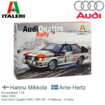 Bouwpakket 1:24 | Italeri 3642 | Audi Sport Quattro WRC 1981 #5 - H.Mikkola - A.Hertz Bouwpakket 1:24 | Italeri 3642 | Audi Sport Quattro WRC 1981 #5 - H.Mikkola - A.Hertz