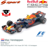 Modelauto 1:18 | Spark 18S311 | Red Bull Racing RB13 TAG Heuer 2017 #33 - M.Verstappen Modelauto 1:18 | Spark 18S311 | Red Bull Racing RB13 TAG Heuer 2017 #33 - M.Verstappen