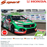 Modelauto 1:43 | Spark SG770 | Castrol Honda Racing Civic TCR 2021 #172 - N.Girolami - D.Fugel - C.Totz - T.Monteiro Modelauto 1:43 | Spark SG770 | Castrol Honda Racing Civic TCR 2021 #172 - N.Girolami - D.Fugel - C.Totz - T.Monteiro