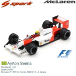 Modelauto 1:43 | Spark S5397 | McLaren F1 MP4/4 Honda 1988 #12 - A.Senna Modelauto 1:43 | Spark S5397 | McLaren F1 MP4/4 Honda 1988 #12 - A.Senna