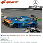 Modelauto 1:43 | Spark US283 | Mercedes AMG GT3 | Sun Energy 1 2021 #75 - K.Habul - M.Grenier - L.Stolz - R.Marciello Modelauto 1:43 | Spark US283 | Mercedes AMG GT3 | Sun Energy 1 2021 #75 - K.Habul - M.Grenier - L.Stolz - R.Marciello