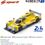 Modelauto 1:18 | Spark 18S805 | Oreca 07 Gibson LMP2 | Team Penske 2022 #5 - F.Nasr - E.Collard - D.Cameron Modelauto 1:18 | Spark 18S805 | Oreca 07 Gibson LMP2 | Team Penske 2022 #5 - F.Nasr - E.Collard - D.Cameron