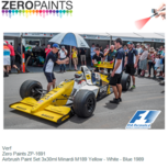 Verf | Zero Paints ZP-1691 | Airbrush Paint Set 3x30ml Minardi M189 Yellow - White - Blue 1989 Verf | Zero Paints ZP-1691 | Airbrush Paint Set 3x30ml Minardi M189 Yellow - White - Blue 1989
