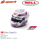 Helm 1:5 | Spark 5HF079 | Bell Helmet | Alfa Romeo 2022 #24 - Z.GuanYu Helm 1:5 | Spark 5HF079 | Bell Helmet | Alfa Romeo 2022 #24 - Z.GuanYu