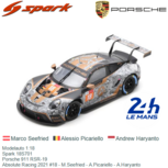 Modelauto 1:18 | Spark 18S701 | Porsche 911 RSR-19 | Absolute Racing 2021 #18 - M.Seefried - A.Picariello - A.Haryanto Modelauto 1:18 | Spark 18S701 | Porsche 911 RSR-19 | Absolute Racing 2021 #18 - M.Seefried - A.Picariello - A.Haryanto