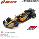 Modelauto 1:18 | Spark 18S759 | McLaren F1 MCL36 2022 #3 - L.Norris Modelauto 1:18 | Spark 18S759 | McLaren F1 MCL36 2022 #3 - L.Norris