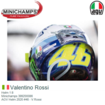 Helm 1:8 | Minichamps 399200086 | AGV Helm 2020 #46 - V.Rossi Helm 1:8 | Minichamps 399200086 | AGV Helm 2020 #46 - V.Rossi