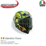 Helm 1:8 | Minichamps 399200066 | AGV Helm 2020 #46 - V.Rossi Helm 1:8 | Minichamps 399200066 | AGV Helm 2020 #46 - V.Rossi