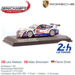 Modelauto 1:64 | Minichamps 640076793 | Porsche 911 GT3 RSR | Autorlando Sport 2007 #93 - P.Ehret - L.Nielsen - A.Simonsen Modelauto 1:64 | Minichamps 640076793 | Porsche 911 GT3 RSR | Autorlando Sport 2007 #93 - P.Ehret - L.Nielsen - A.Simonsen