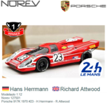 Modelauto 1:12 | Norev 127501 | Porsche 917K 1970 #23 - H.Herrmann - R.Attwood Modelauto 1:12 | Norev 127501 | Porsche 917K 1970 #23 - H.Herrmann - R.Attwood