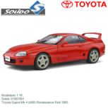 Modelauto 1:18 | Solido S1807601 | Toyota Supra Mk.4 (A80) Renaissance Red 1993 Modelauto 1:18 | Solido S1807601 | Toyota Supra Mk.4 (A80) Renaissance Red 1993