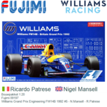 Bouwpakket 1:20 | Fujimi 09197 | Williams Grand Prix Engineering FW14B 1992 #5 - N.Mansell - R.Patrese Bouwpakket 1:20 | Fujimi 09197 | Williams Grand Prix Engineering FW14B 1992 #5 - N.Mansell - R.Patrese