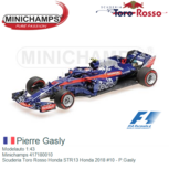 Modelauto 1:43 | Minichamps 417180010 | Scuderia Toro Rosso Honda STR13 Honda 2018 #10 - Pierre Gasly Modelauto 1:43 | Minichamps 417180010 | Scuderia Toro Rosso Honda STR13 Honda 2018 #10 - Pierre Gasly