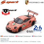 Modelauto 1:87 | Spark 87S143 | Porsche GT 9111 RSR LMGTE-PRO 2018 #92 - L.Vanthoor - M.Christensen - K.Estre Modelauto 1:87 | Spark 87S143 | Porsche GT 9111 RSR LMGTE-PRO 2018 #92 - L.Vanthoor - M.Christensen - K.Estre