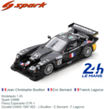 Modelauto 1:43 | Spark S4868 | Panoz Esperante GTR-1 | Société DAMS 1997 #52 - J.Boullion - E.Bernard - F.Lagorce Modelauto 1:43 | Spark S4868 | Panoz Esperante GTR-1 | Société DAMS 1997 #52 - J.Boullion - E.Bernard - F.Lagorce