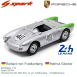 Modelauto 1:43 | Spark S9709 | Porsche KG 550 1954 #40 - R.von Frankenberg - H.Glöcker Modelauto 1:43 | Spark S9709 | Porsche KG 550 1954 #40 - R.von Frankenberg - H.Glöcker