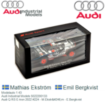 Modelauto 1:43 | Audi Industrial Models 5022200133 | Audi Q RS E-tron 2022 #224 - M.Ekström - E.Bergkvist Modelauto 1:43 | Audi Industrial Models 5022200133 | Audi Q RS E-tron 2022 #224 - M.Ekström - E.Bergkvist