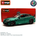 Modelauto 1:18 | Bburago 18-11049GR | Alfa Romeo Giulia GTAm Verde Montreal 2020 Modelauto 1:18 | Bburago 18-11049GR | Alfa Romeo Giulia GTAm Verde Montreal 2020
