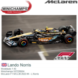 Modelauto 1:43 | Minichamps 537226504 | McLaren F1 MCL36 2022 #4 - L.Norris Modelauto 1:43 | Minichamps 537226504 | McLaren F1 MCL36 2022 #4 - L.Norris